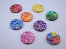 Colorful Floral Buttons