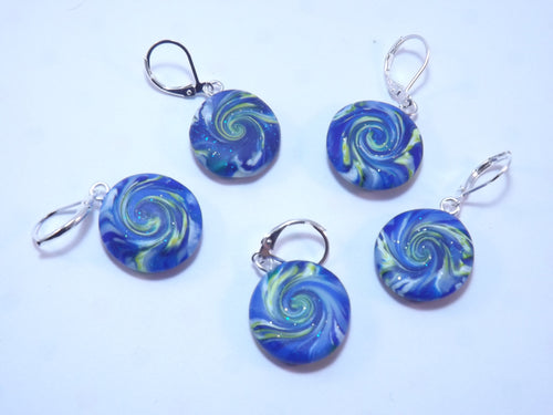 Starry Night Swirl Stitch Markers