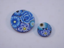 Shades of Blue Floral Buttons
