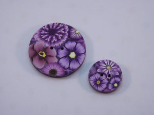 Shades of Purple Floral Buttons