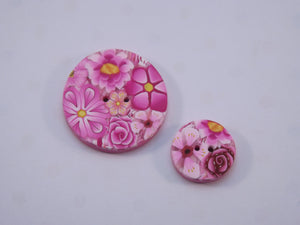 Shades of Pink Floral Buttons