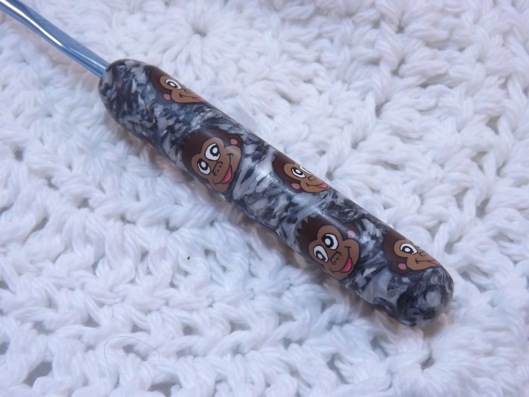 Cute Sock Monkey Crochet Hook