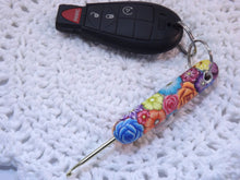 Your Choice of Color and Size Bates Floral Keychain