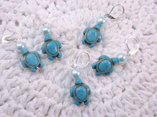 Howlite Turquoise Carved Turtle Stitch Marker Set