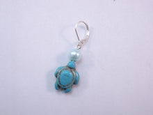 Howlite Turquoise Carved Turtle Stitch Marker Set