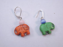 Dyed Howlite Carved Elephants Stitch Marker Set