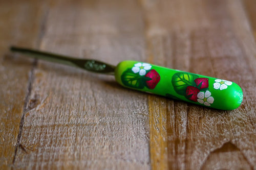 Ripe Juicy Strawberries and Blossoms Crochet Hook